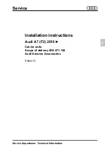 Audi 4K8.071.126 Installation Instructions Manual preview