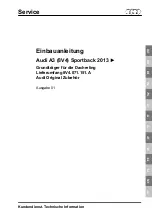 Preview for 1 page of Audi A3 Sportback 2013 Manual