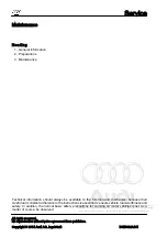 Preview for 2 page of Audi A8 2010 Maintenance Manual