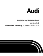 Audi M1000-C-BT1-AUD1 Installation Instructions Manual предпросмотр