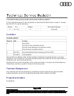 Audi Q3 2015 - 2019 Technical Service Bulletin preview