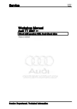 Audi TT 2007 Workshop Manual предпросмотр