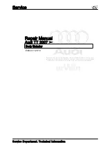 Audi TT 207 Repair Manual preview