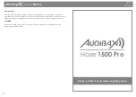 Audibax Haze 1500 Pro User Manual preview