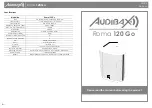 Предварительный просмотр 1 страницы Audibax Roma 120 Go User Manual