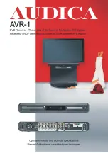 Audica AVR-1 Operation Manual And Technical Specifications предпросмотр