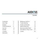 Preview for 4 page of Audicus aSamba Instruction Manual