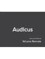 Audicus Volume Remote Instruction Manual preview
