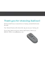 Preview for 3 page of Audicus Volume Remote Instruction Manual