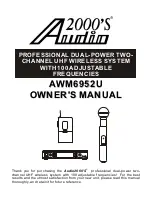 Preview for 1 page of Audio 2000 AWM6952U Owner'S Manual