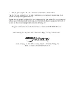 Preview for 5 page of Audio Alchemy DLC Instructions