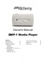 Audio Alchemy DMP-1 Owner'S Manual preview