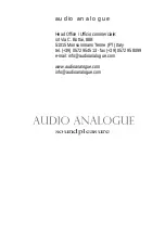 Предварительный просмотр 18 страницы Audio Analogue SRL maestro Owner'S Manual