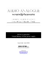 Audio Analogue BELLINI Owner'S Manual предпросмотр