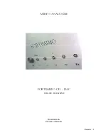 Audio Analogue Fortissimo CD-DAC Owner'S Manual предпросмотр