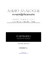 Preview for 1 page of Audio Analogue FORTISSIMO User Manual