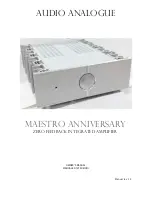 Audio Analogue maestro ANNIVERSARY Owner'S Manual preview