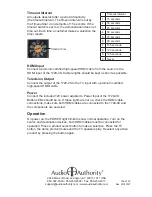 Preview for 4 page of Audio Authority 1729-4K User Manual