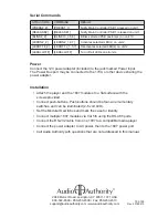 Preview for 4 page of Audio Authority 1807 User Manual