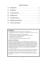 Preview for 2 page of Audio Authority 9A60A User Manual