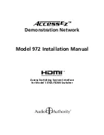 Preview for 1 page of Audio Authority AccessEZ 972 Installation Manual