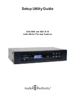 Предварительный просмотр 1 страницы Audio Authority ADX-0808 Setup Utility Manual