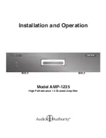 Audio Authority AMP-1235 Installation And Operation Manual предпросмотр