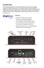 Предварительный просмотр 3 страницы Audio Authority BrightSign MH2-4K User Manual