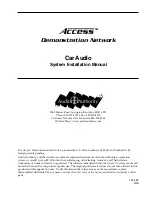 Audio Authority Car Audio System Installation Manual preview