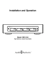 Audio Authority CMX-144 Installation And Operation Manual предпросмотр