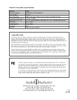 Preview for 8 page of Audio Authority FlexPort FPM-X Installation And Operation Manual