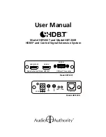 Preview for 1 page of Audio Authority HBT200R User Manual