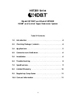 Preview for 3 page of Audio Authority HBT200R User Manual