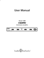 Audio Authority HDMI 1398B User Manual предпросмотр