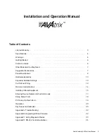 Предварительный просмотр 5 страницы Audio Authority High Definition Cat 5 Matrix AVX-562 Installation And Operation Manual