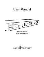 Preview for 1 page of Audio Authority HMX-144 User Manual