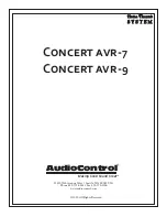 Audio Control Concert AVR-7 User Manual preview