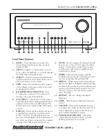 Предварительный просмотр 9 страницы Audio Control Concert AVR-7 User Manual