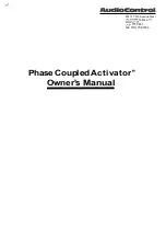 Audio Control Phase Coupled Activator Owner'S Manual preview