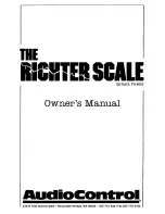 Audio Control Richter Scale 3 Series Owner'S Manual preview