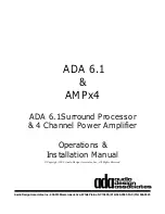 Audio Design Associates ADA 6.1 Operation & Installation Manual предпросмотр