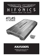 Preview for 1 page of Audio Design Atlas AXi5005 Owner'S Manual