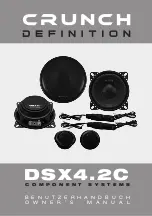 Предварительный просмотр 1 страницы Audio Design Crunch Definition DSX4.2C Owner'S Manual