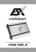 Audio Design ESX HORIZON HXE100.4 User Manual предпросмотр