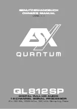 Audio Design ESX Quantum QL812SP Owner'S Manual preview