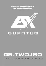 Audio Design ESX Quantum QS-TWO-ISO Owner'S Manual preview