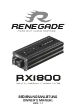 Audio Design RENEGADE RX1800 Owner'S Manual предпросмотр