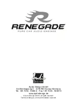 Предварительный просмотр 8 страницы Audio Design RENEGADE RX1800 Owner'S Manual