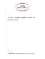 Audio Excellence V1 Installation Instructions Manual preview