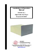 Preview for 1 page of Audio international DVD-021-0x-1 Installation & Operation Manual